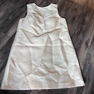 Elegant Cream Sleeveless Dress